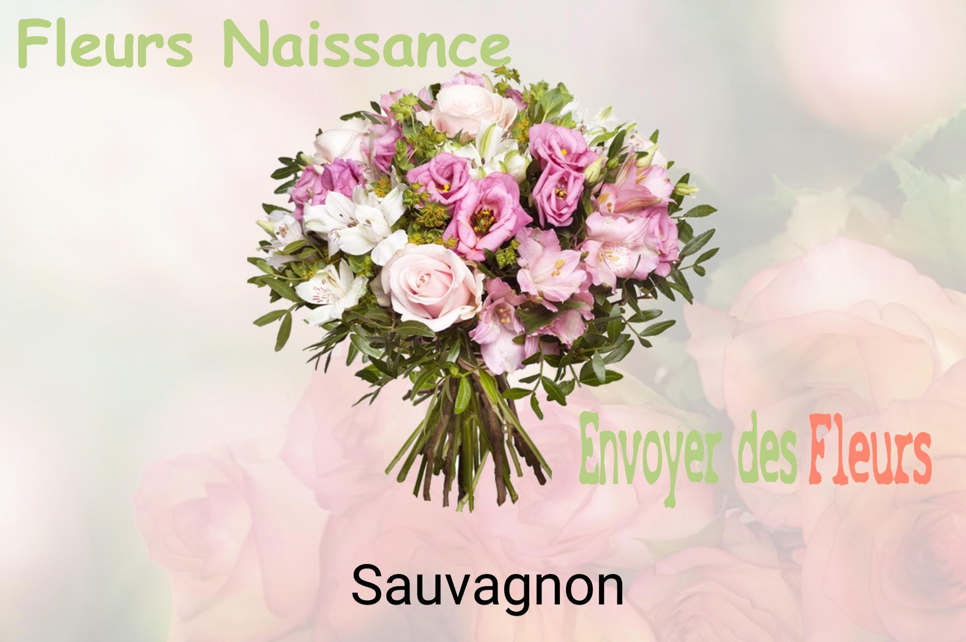 Bouquet de fleurs de naissance livré à Sauvagnon